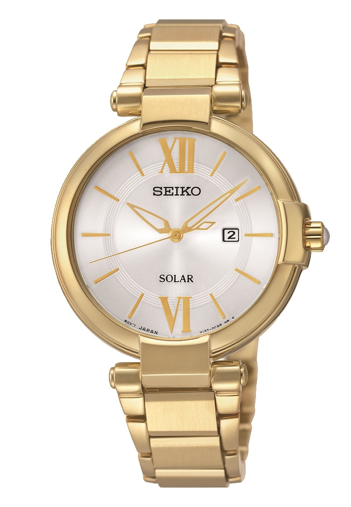 Seiko Ladies Solar Gold Plated Bracelet Watch